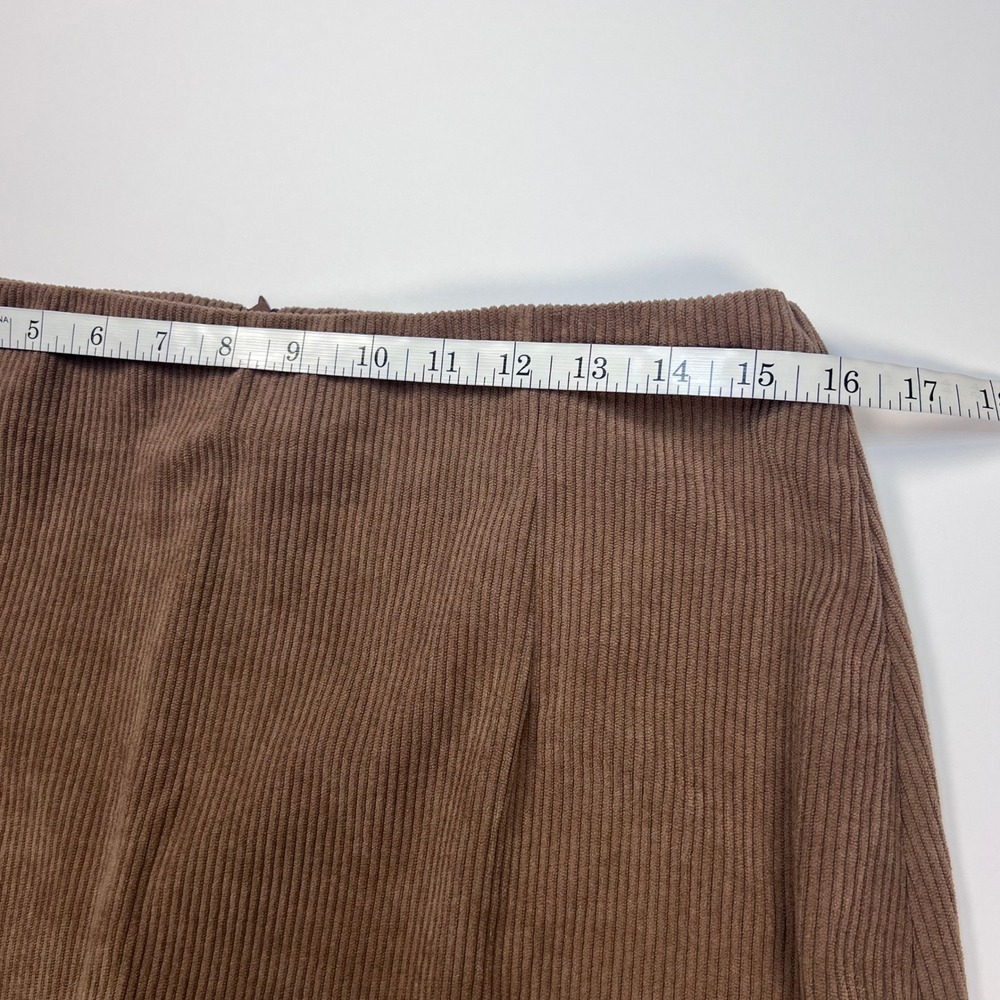 Halara Skort Women Large Brown Corduroy Mini Built-in Shorts Back Zip Casual - Picture 7 of 9